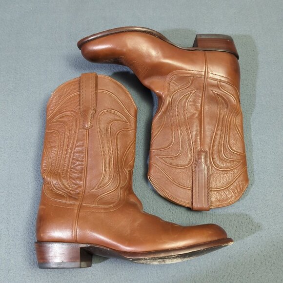 Tecovas Boots Men's 10.5 EE Brown Hazelnut The Cartwright Leather Western Cowboy - Picture 3 of 13